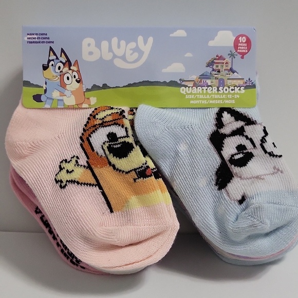 Bluey Other - Bluey Toddler Quarter Socks